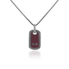 David Yurman Rhodolite Diamond Tag Necklace