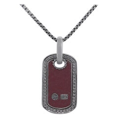 David Yurman Rhodolite Diamond Tag Necklace