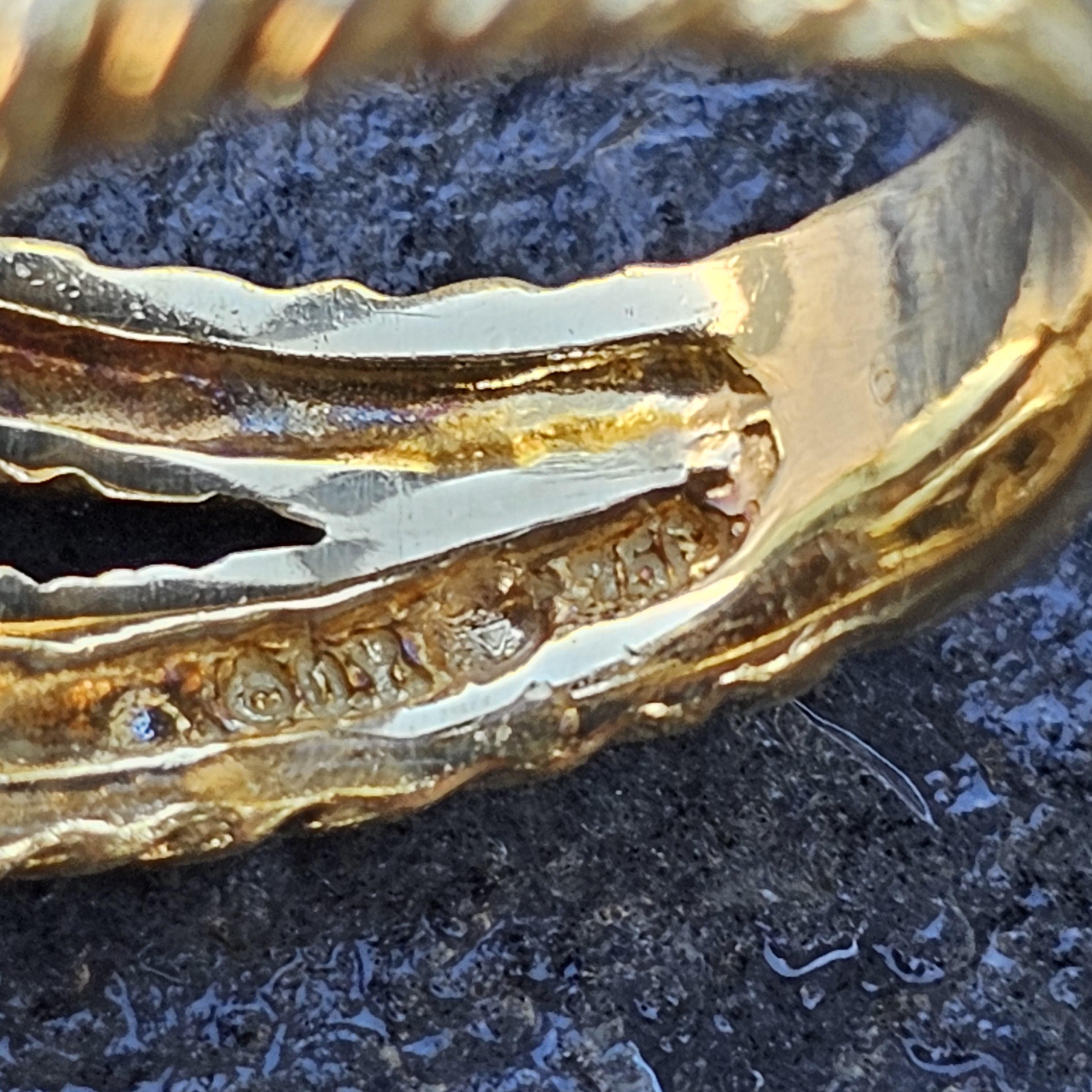 Anillo David Yurman Oro amarillo 18k Ojo de tigre Diamante Albion sz 8 13.3g en venta 1