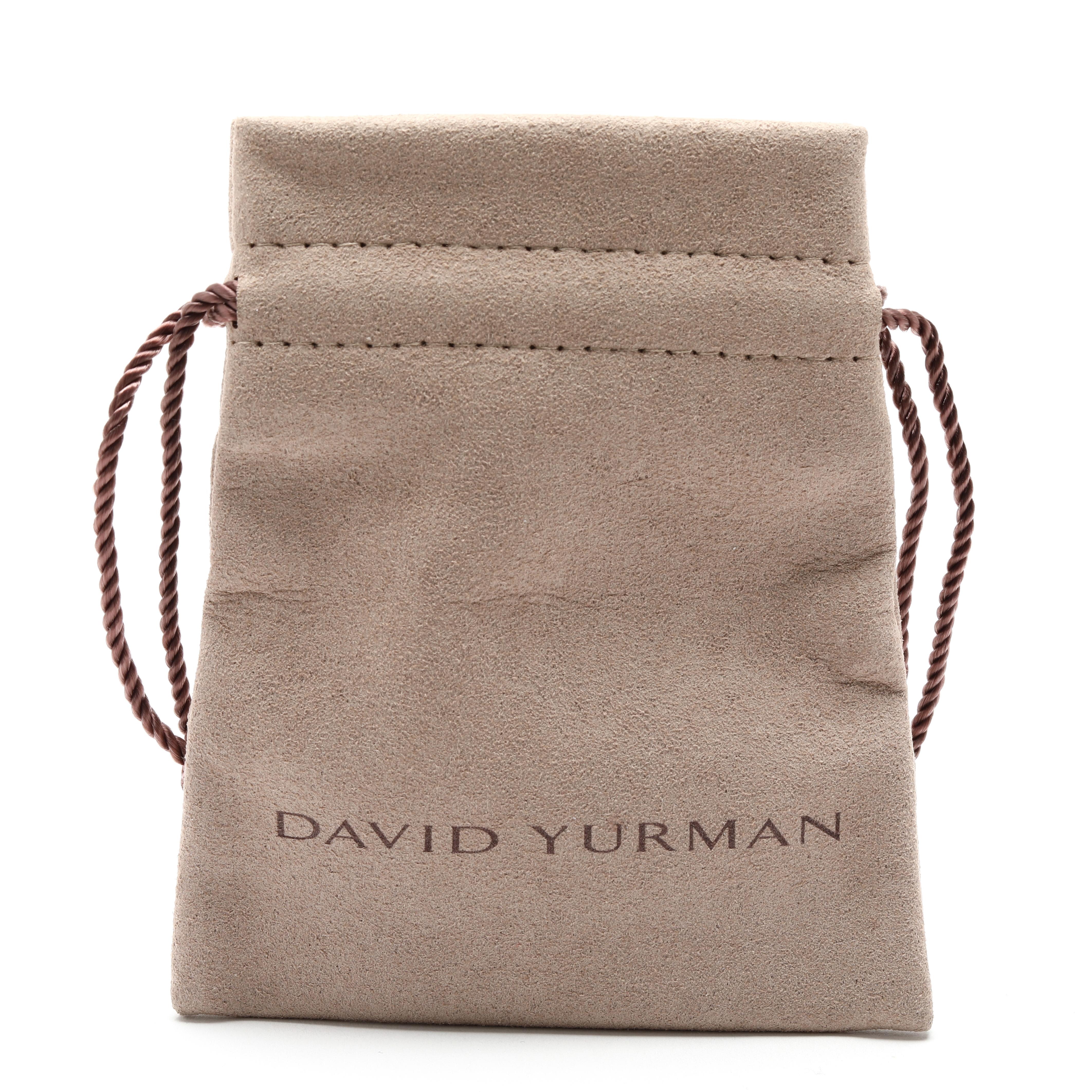David Yurman Rope Link Bracelet, Heart Pendant, Sterling Silver, 18k Yellow Gold 1