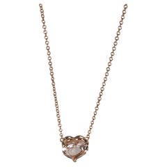 David Yurman Rose Gold Morganite Chatelaine Heart Pendant