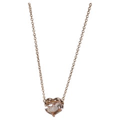 David Yurman Rose Gold Morganite Chatelaine Heart Pendant
