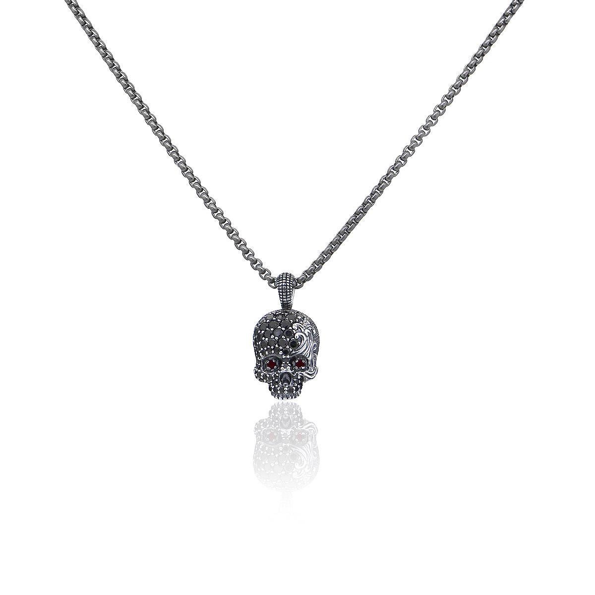 Small Swarovski Skull Necklace - Silver – Diamonds And Coal