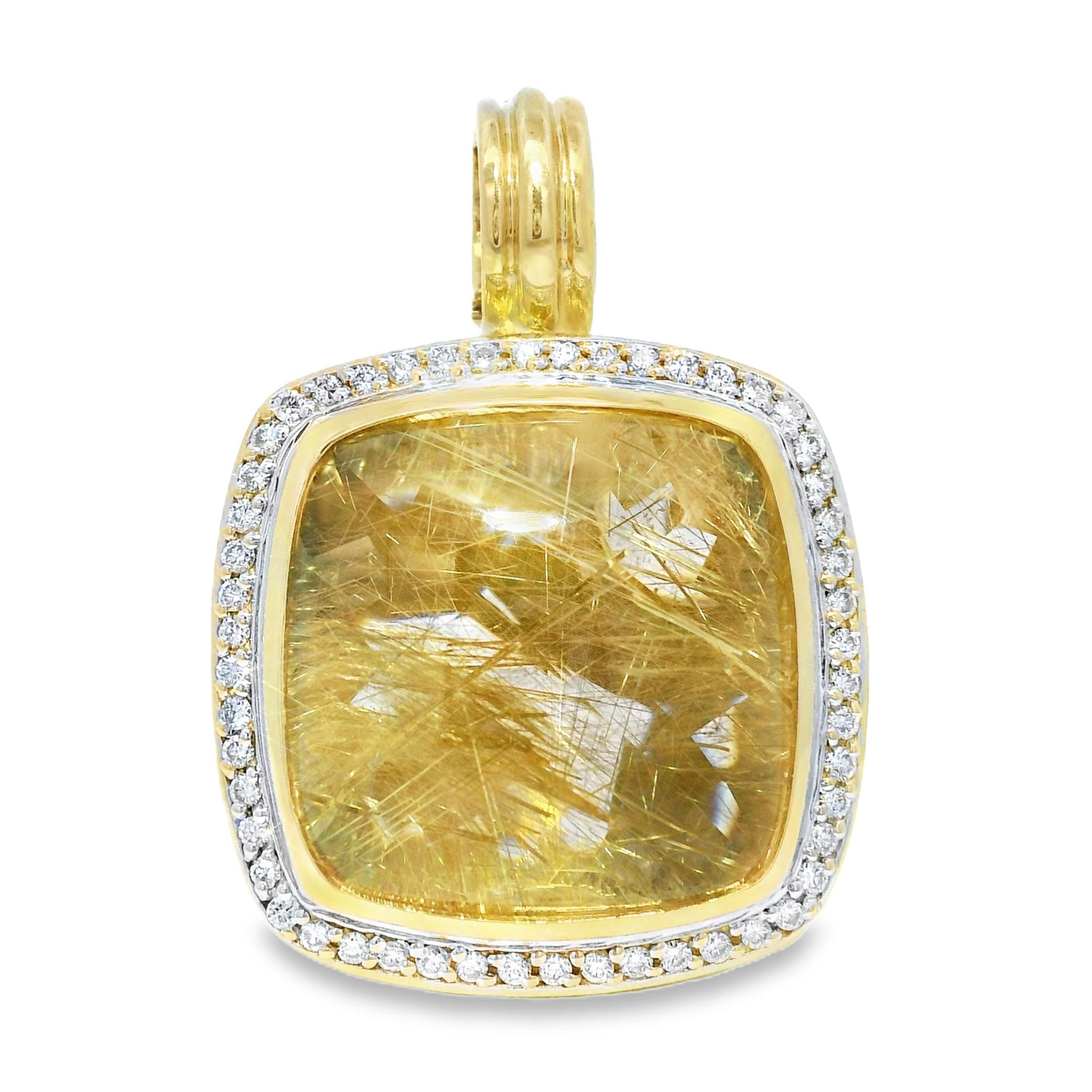 David Yurman Pendentif en or jaune 18k avec quartz rutilé et diamant

Réalisé en or jaune 18 carats, ce collier est orné de diamants entourant le quartz.  

Designer : David Yurman
Matériau : Or jaune 18k
Détails de la pierre : Quartz rutilé entouré