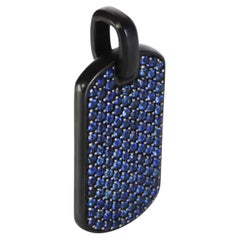 David Yurman Sapphire 35mm Chevron Tag Pendant