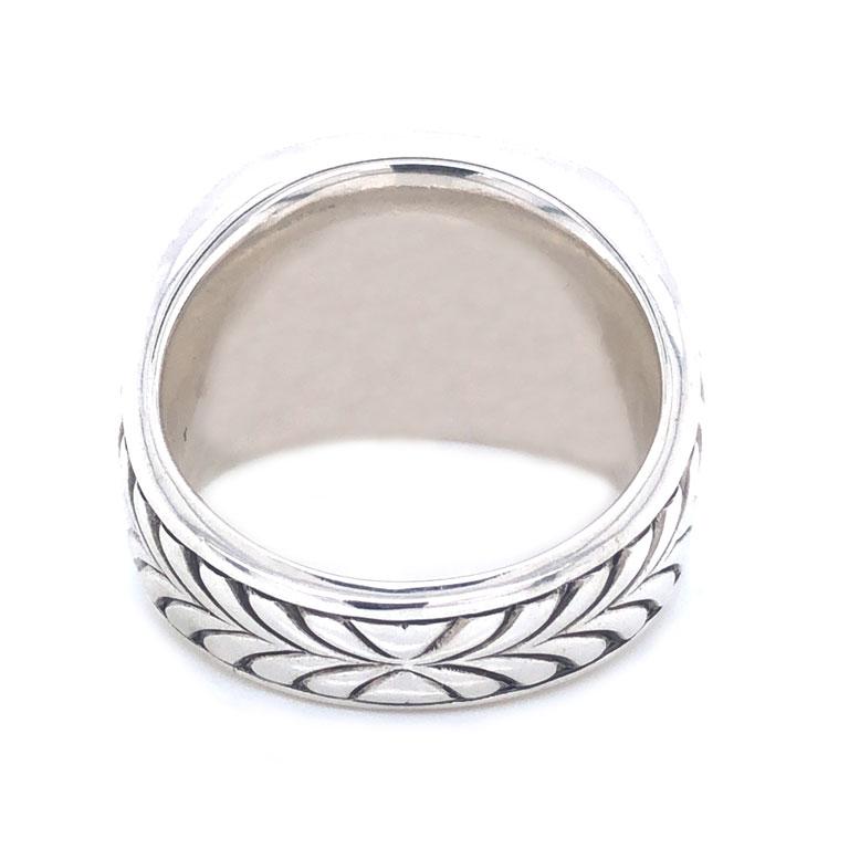 David Yurman Color Change Garnet Mens Sterling Silver Ring In Good Condition In Honolulu, HI