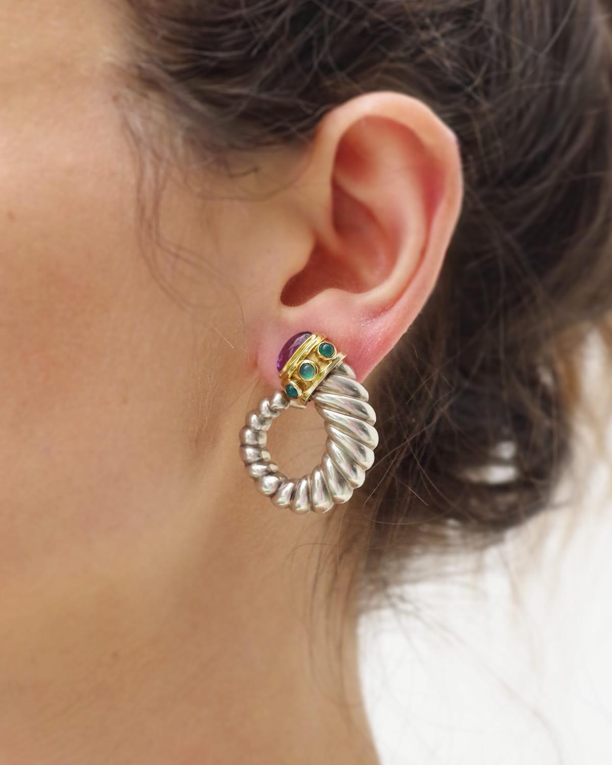 De las mujeres Pendientes David Yurman schrimp Renacimiento oro de 14k y plata en venta
