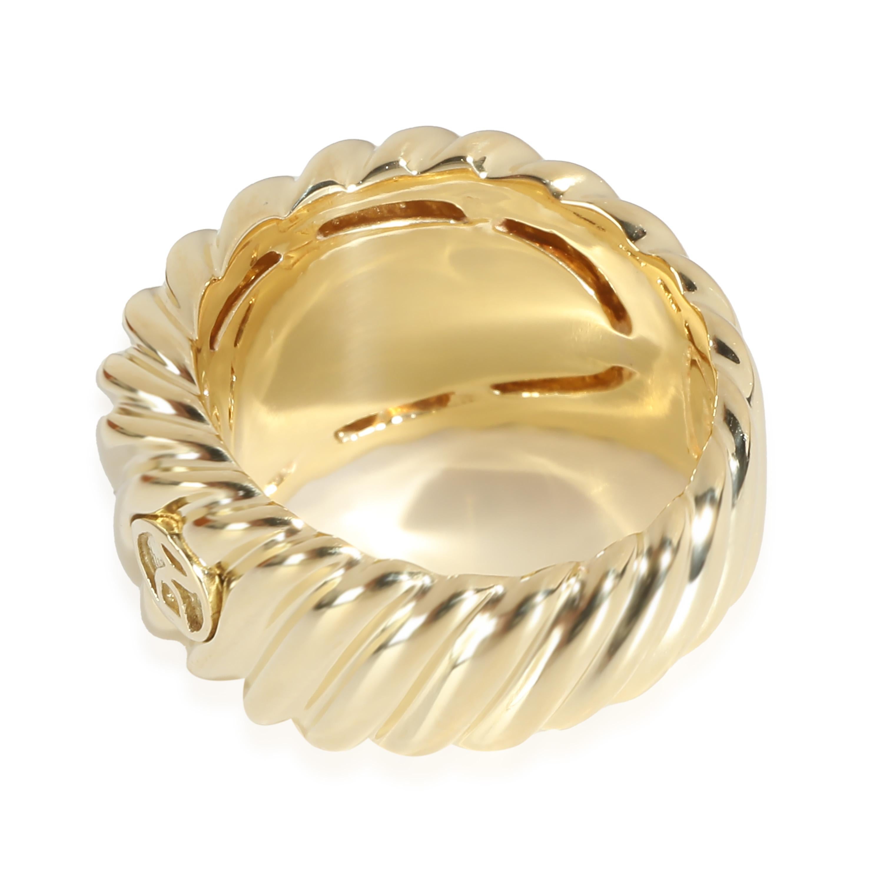 David Yurman Sculpted Cable Contour Ring in 18k Yellow Gold

PRIMARY DETAILS
SKU: 141246
Listing Title: David Yurman Sculpted Cable Contour Ring in 18k Yellow Gold
Condition Description: The Cable bracelet was designed in 1984 and is one of David