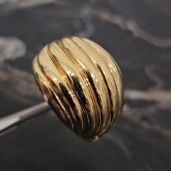 David Yurman Sculpted Cable Ring Band Domed Curve 18k Yellow Gold 12.8g sz 7.25