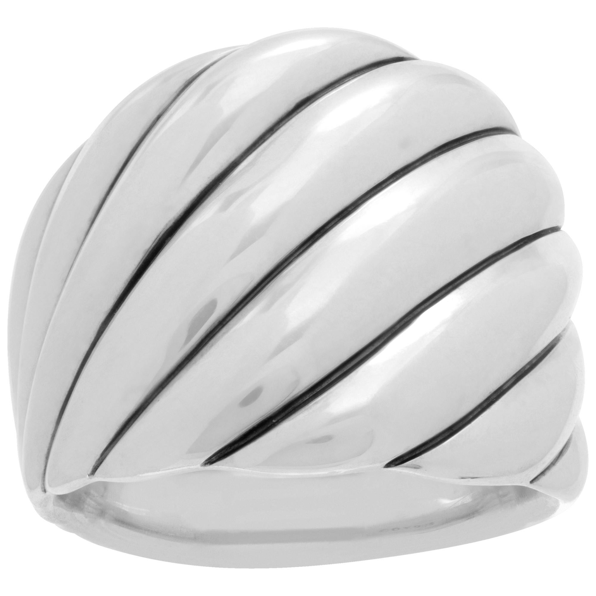David Yurman Sculpted Cable sterling silver ring  For Sale