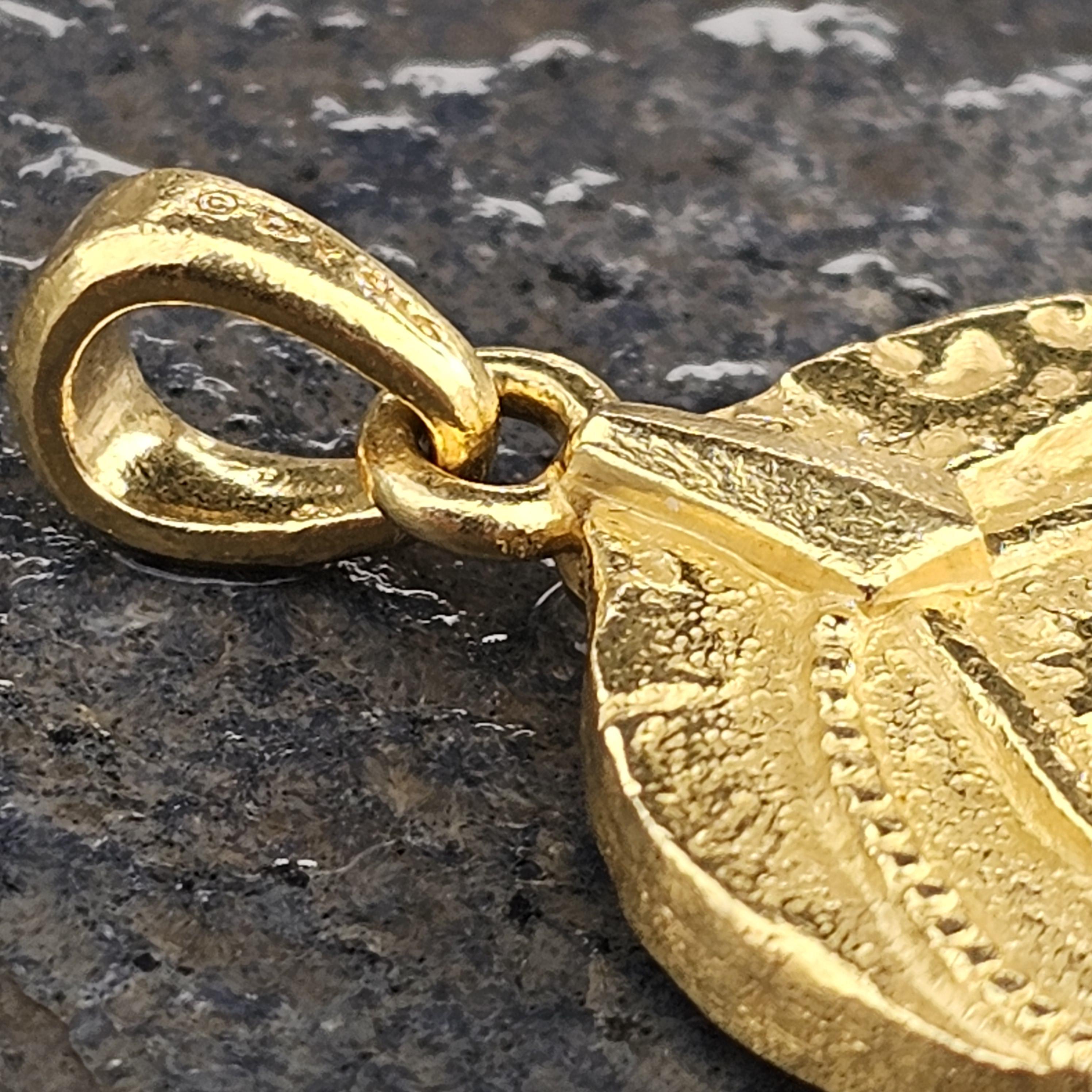 David Yurman Shipwreck Coin Pendant Amulet 22k Yellow Gold 3500 4