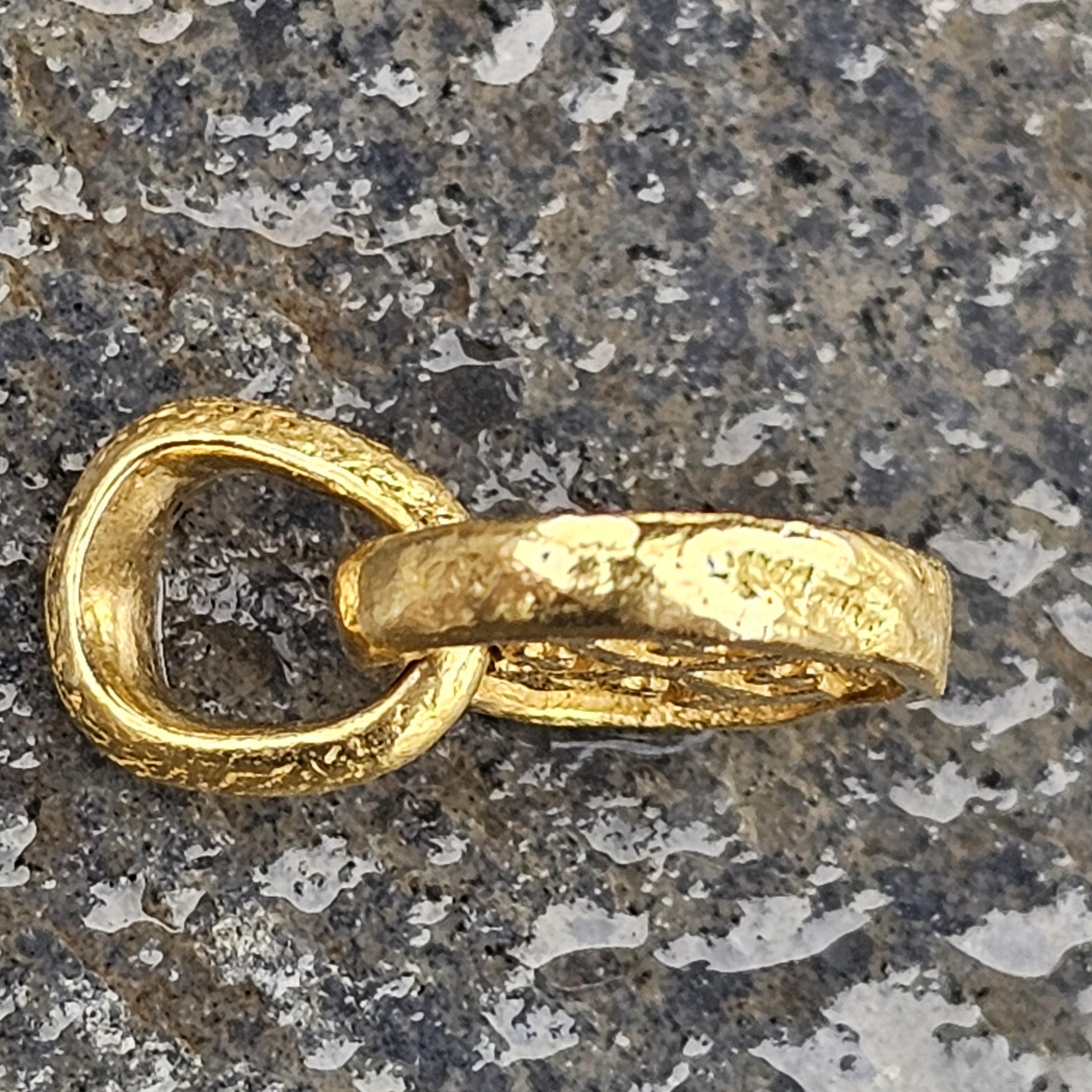 David Yurman Shipwreck Coin Pendant Amulet 22k Yellow Gold Small Mini Version 3