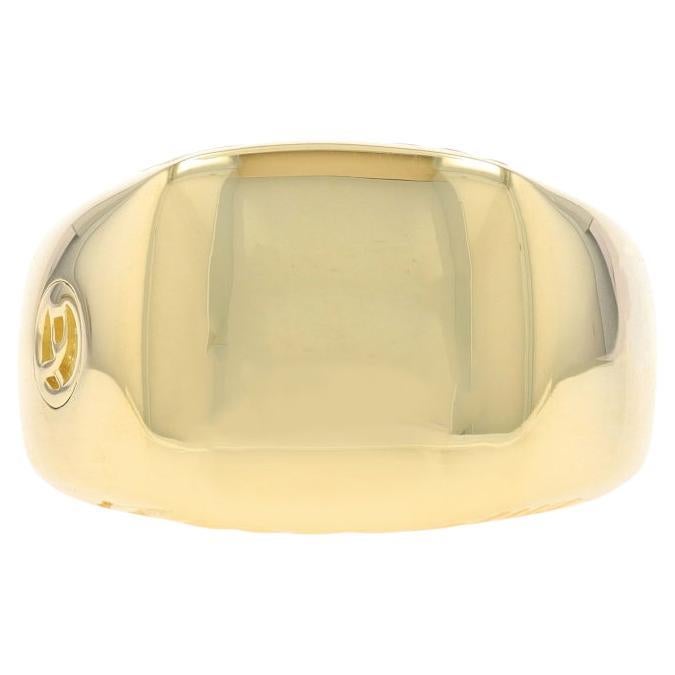 David Yurman Signet Men's Ring - Yellow Gold 18k Engravable For Sale