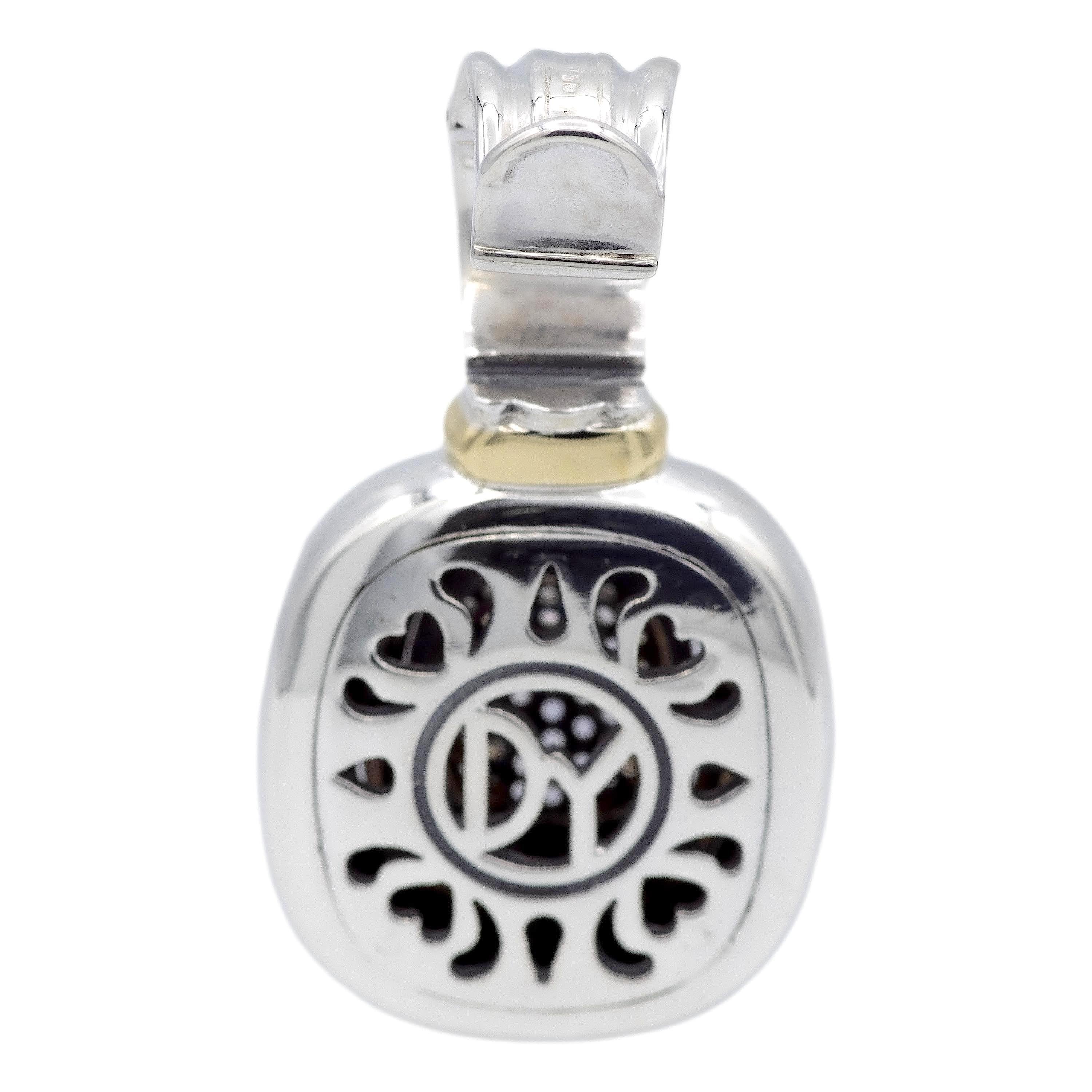 David Yurman Halskette mit Diamant-Anhänger, Silber 18 Karat Gelbgold Albion Enhancer im Zustand „Gut“ in New York, NY