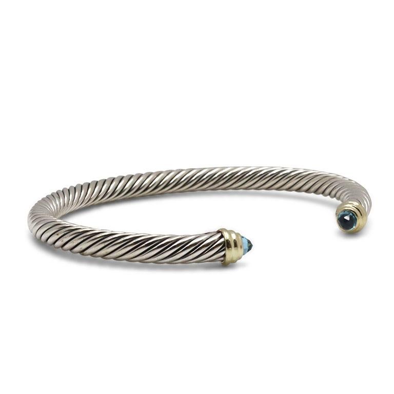 david yurman blue topaz cable bracelet