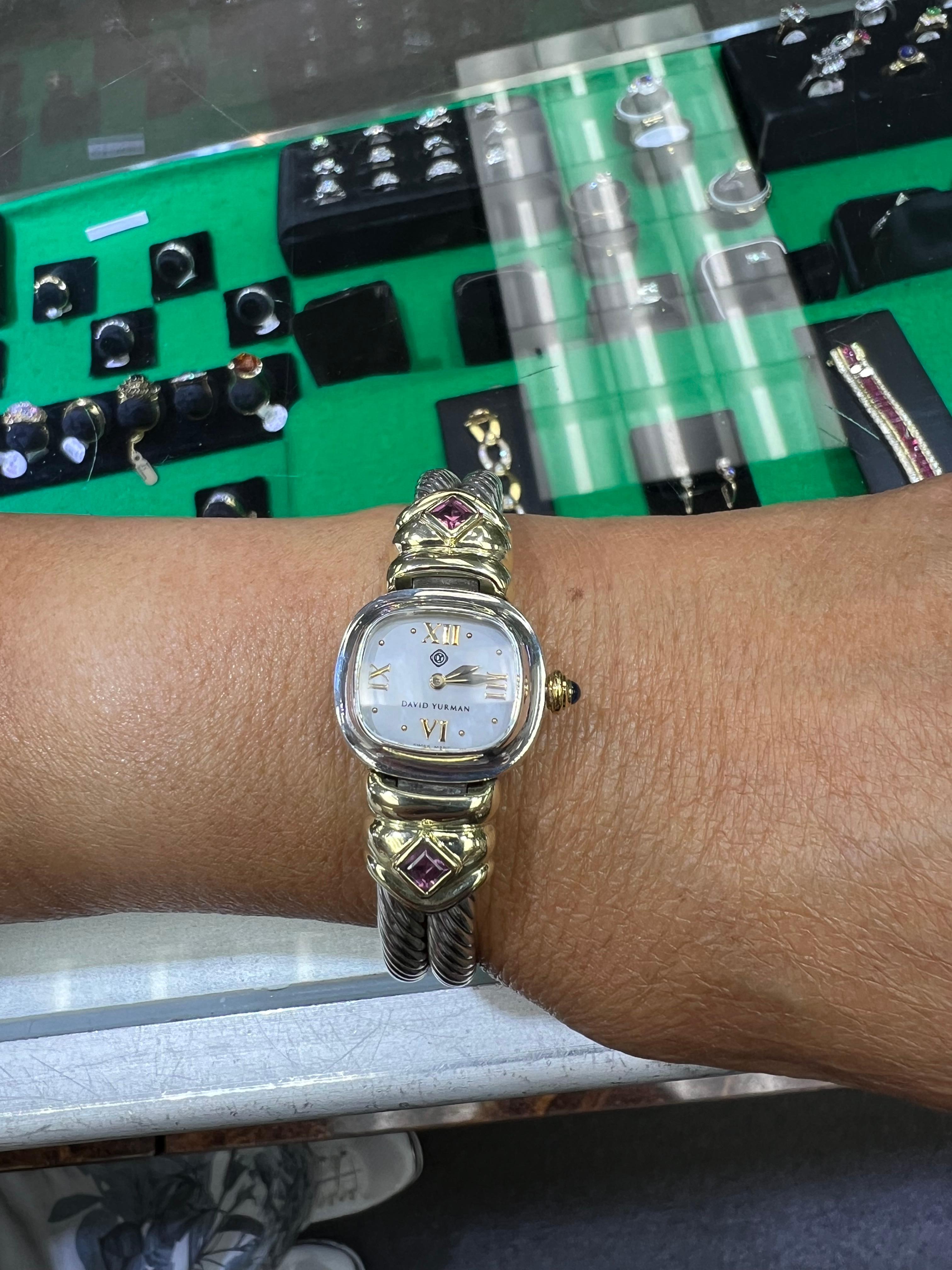 Reloj de pulsera David Yurman de oro plateado 6