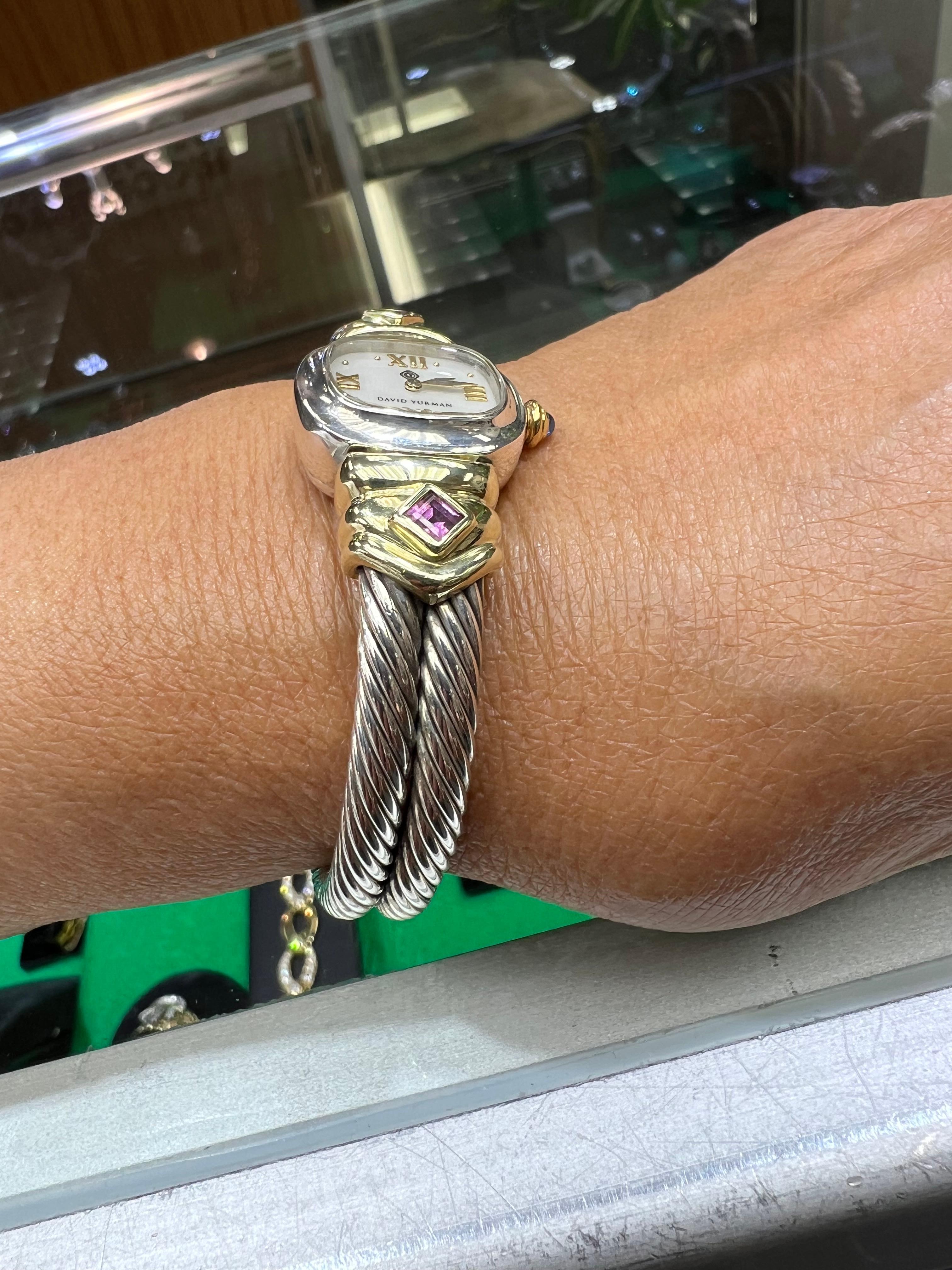 Reloj de pulsera David Yurman de oro plateado 8