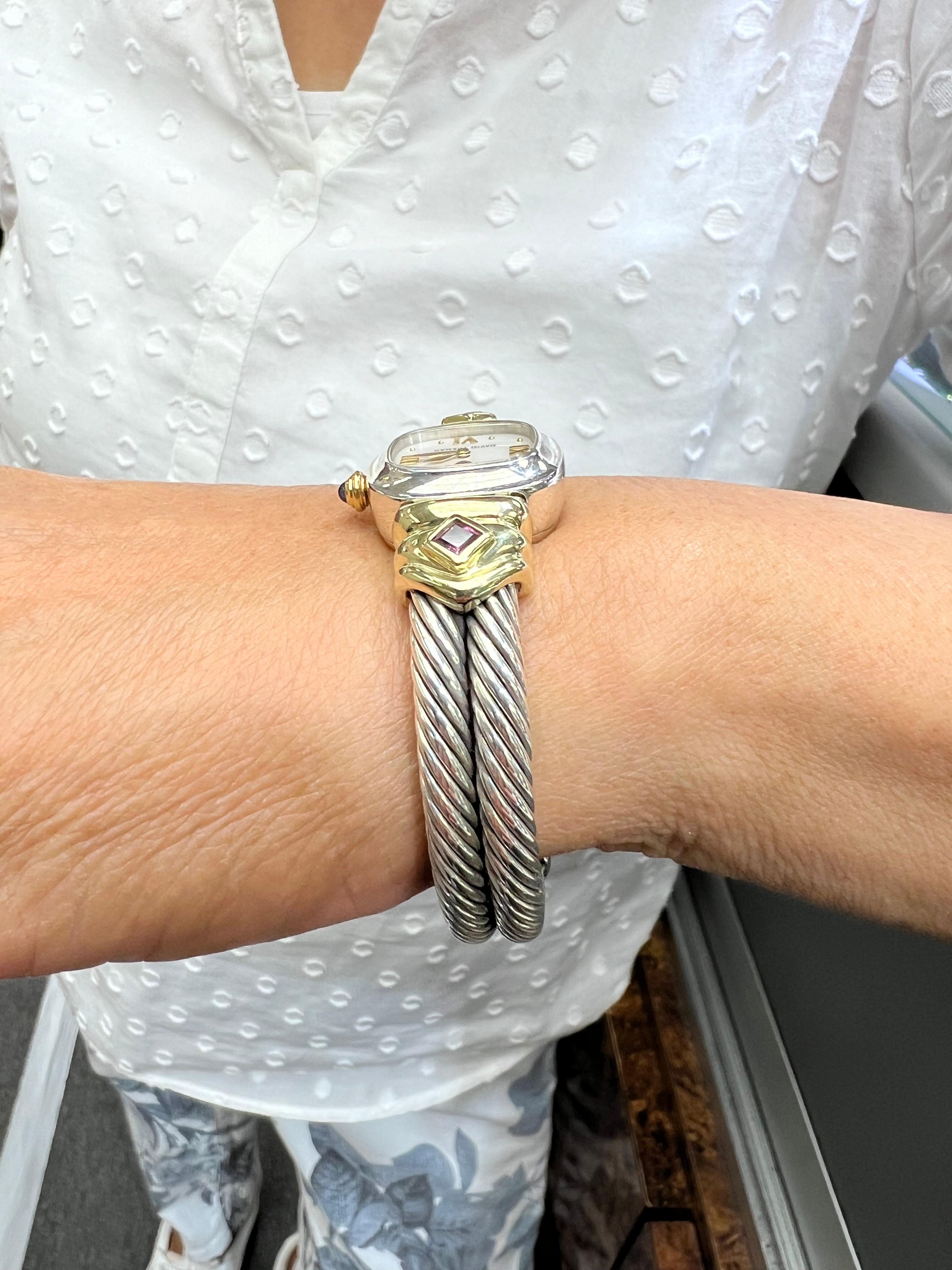 Reloj de pulsera David Yurman de oro plateado 9