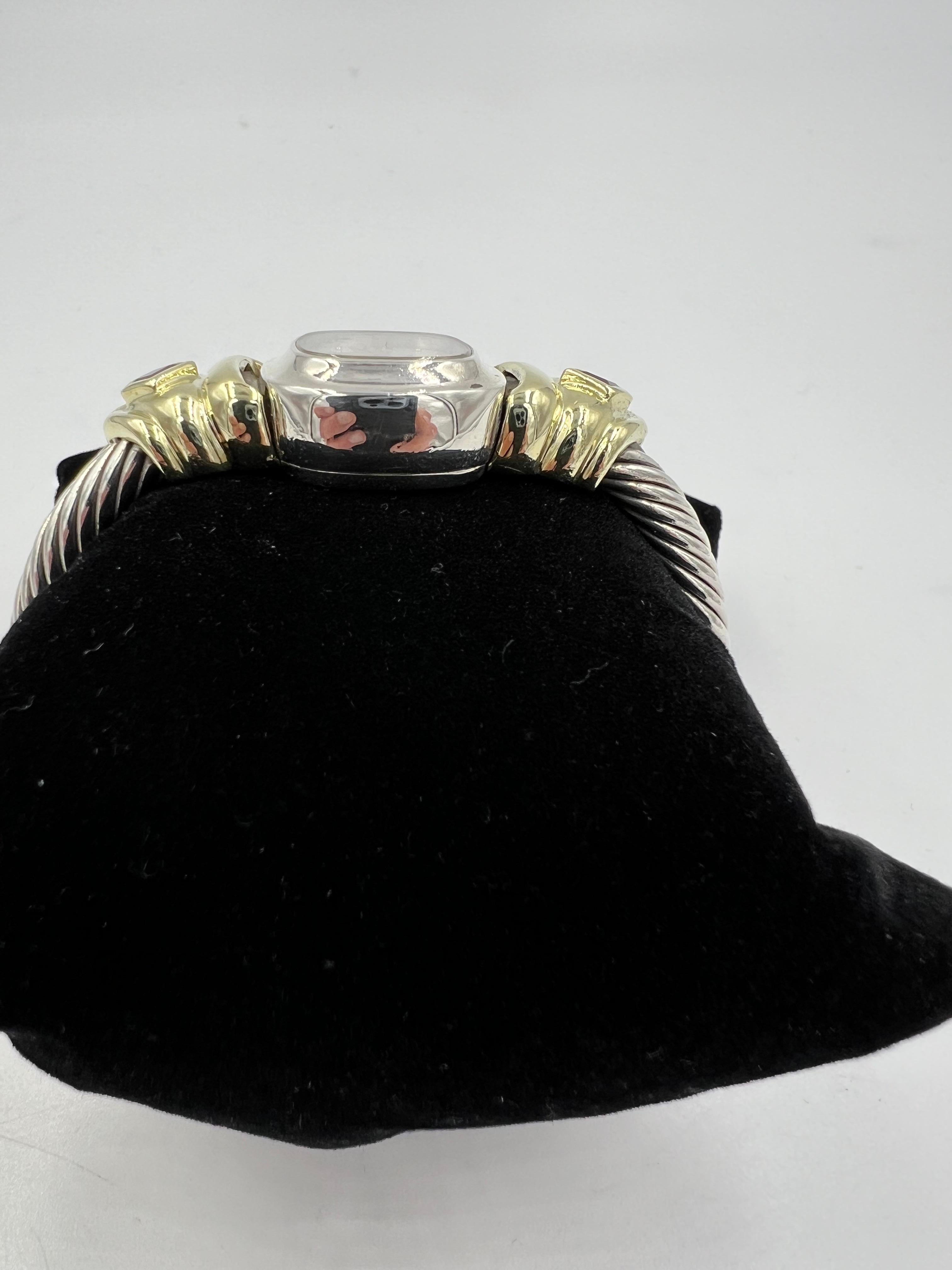 Reloj de pulsera David Yurman de oro plateado Corte cuadrado