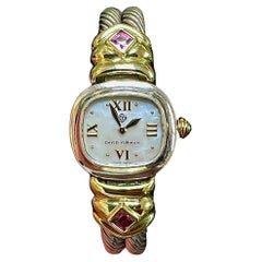 David Yurman Silver Gold Wristwatch