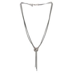David Yurman - Collana con ciondolo quadrato e diamanti naturali a più file in argento