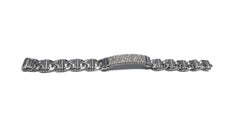 David Yurman Silver Paved Diamonds Madison Cable ID Bracelet