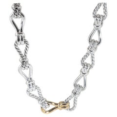 David Yurman Collana in argento con catena Thoroughbred Loop Linked
