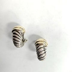 Pendientes David Yurman Camarón Pura Sangre Pequeño - Plata de ley y oro de 14 quilates