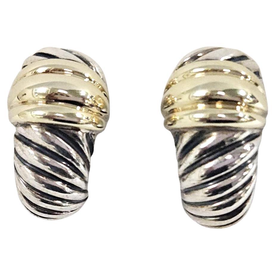 David Yurman - Orecchini a forma di gamberetto - Argento e oro 14K in vendita