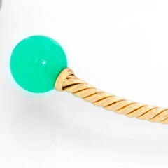 David Yurman Solari Bead Bracelet in 18K Yellow Gold with Chrysoprase