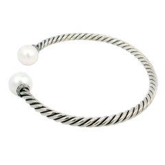David Yurman Solari Pearl Bracelet Sterling Silver and Diamonds