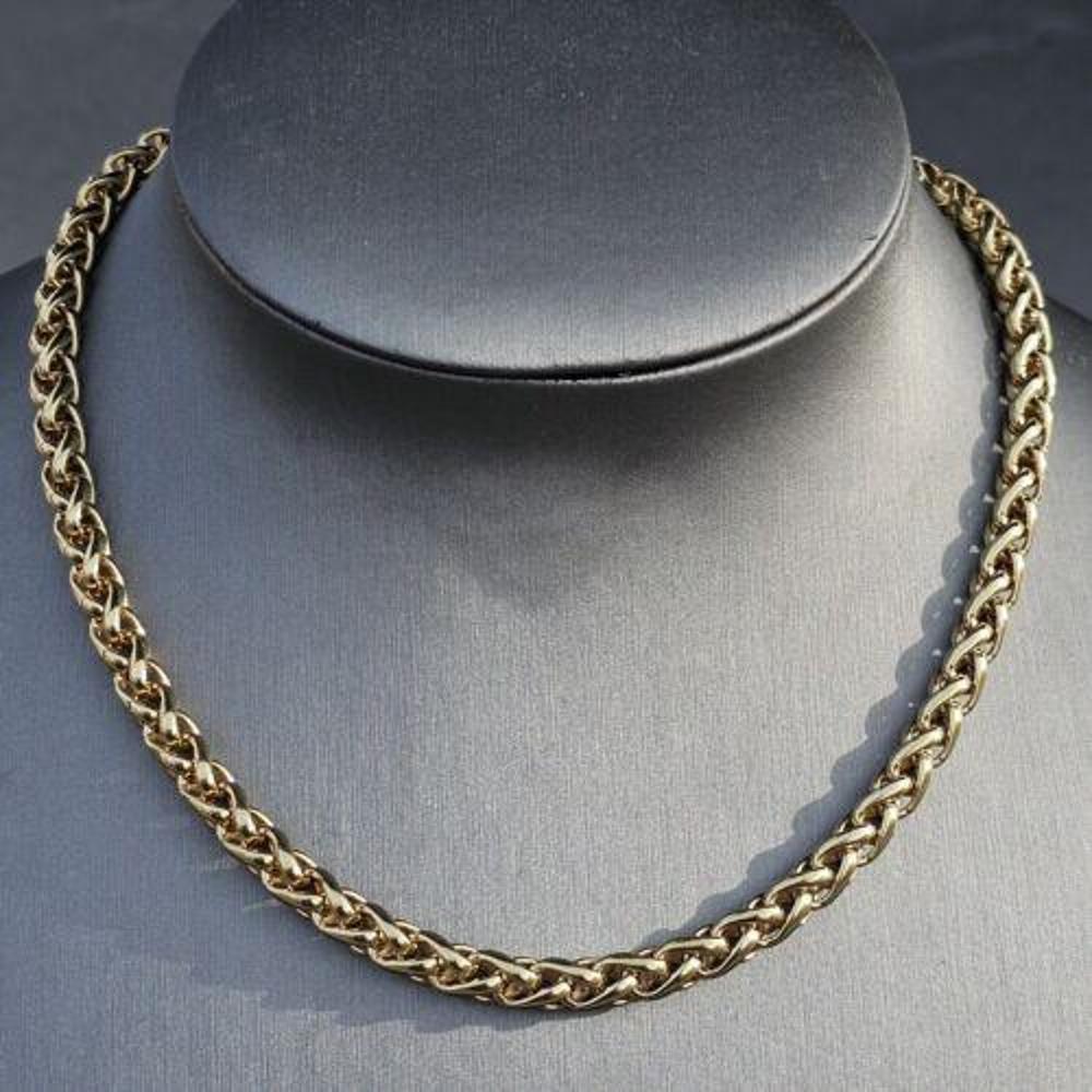 David Yurman Solid 18k Yellow Gold Wheat Chain Necklace 17