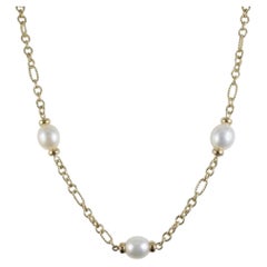 David Yurman South Sea Pearl and 18K Yellow Gold Toggle Necklace