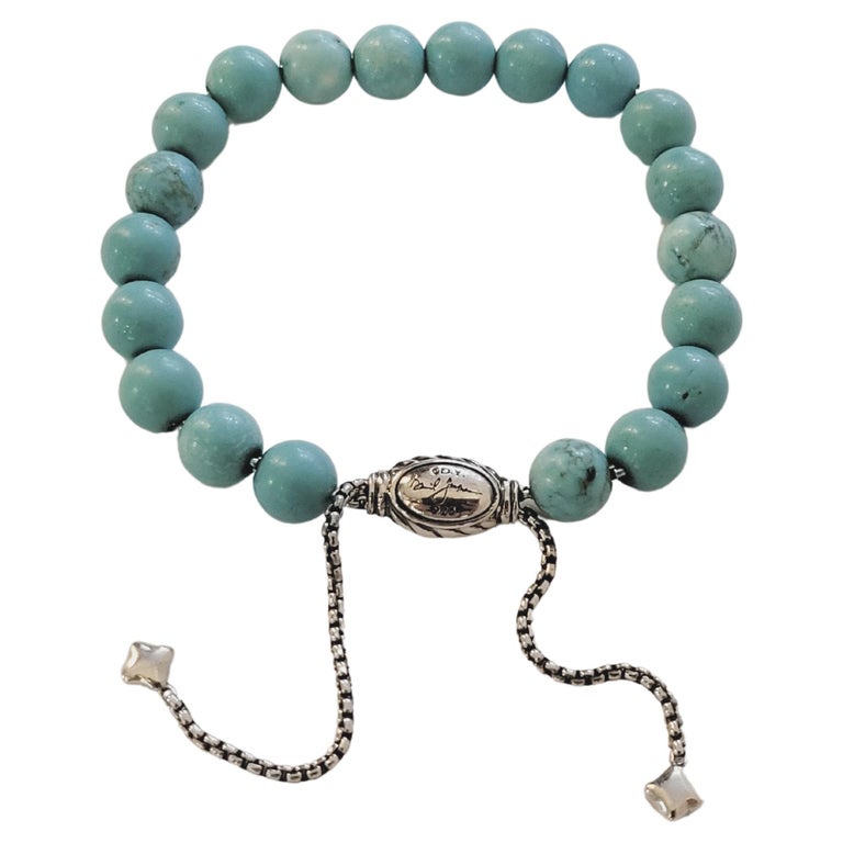 David Yurman Spiritual Bead turquoise bracelet 8mm at 1stDibs