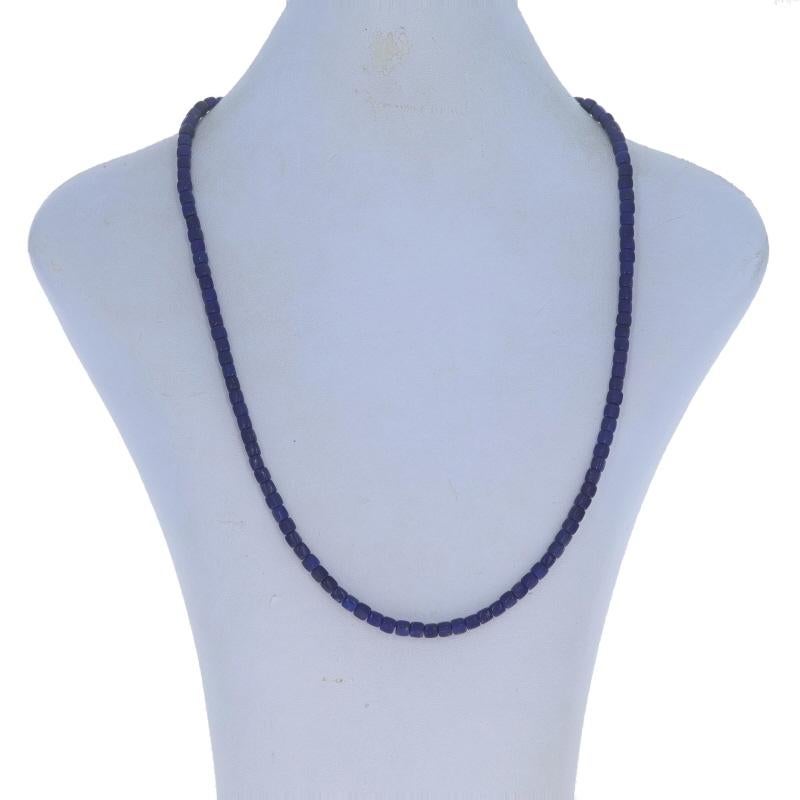 David Yurman Spiritual Beads 4mm Cushion Lapis Men's Necklace 20