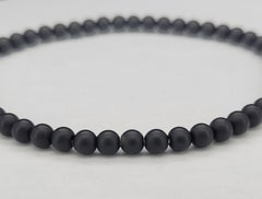 David Yurman Spiritual Beads Bracelet Black Onyx with Sterling Silver, 4mm