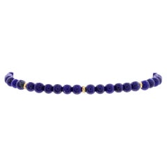 David Yurman Spiritual Beads Bracelet Lapis Lazuli with 14k Yellow Gold