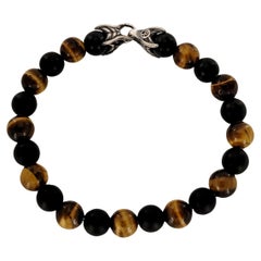 David Yurman Spiritual Beads Bracelet with Black Onyx and Tigers Eye (Bracelet de perles spirituelles avec onyx noir et œil de tigre)