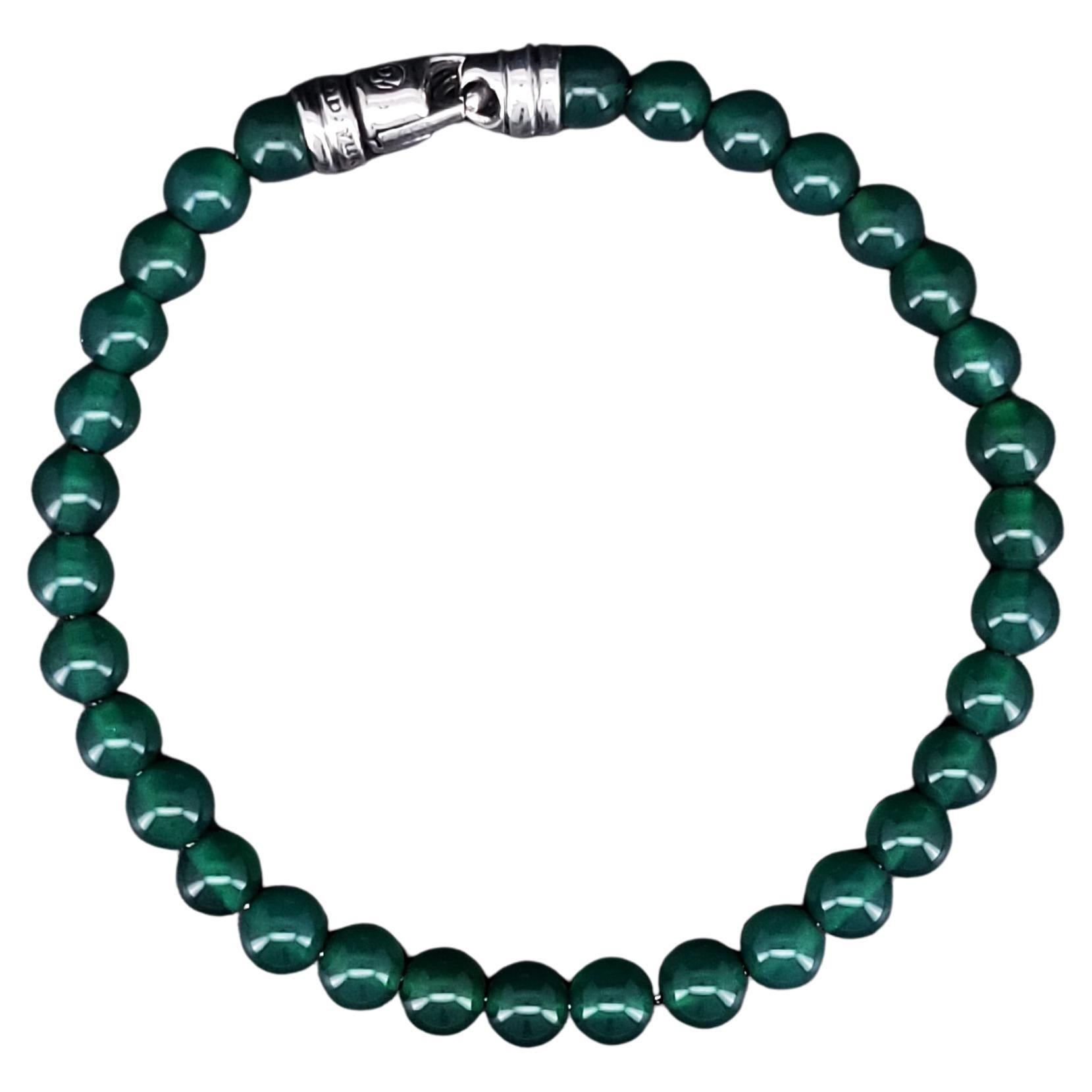 David Yurman Spiritual Beads Bracelet with Green Onyx 6mm