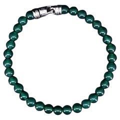David Yurman Pulsera de cuentas espirituales con ónice verde de 6 mm