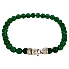 David Yurman Spiritual Perlenarmband mit grünem Onyx 6mm