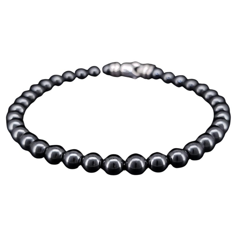 David Yurman Spiritual Beads Bracelet with Hematite 6mm For Sale