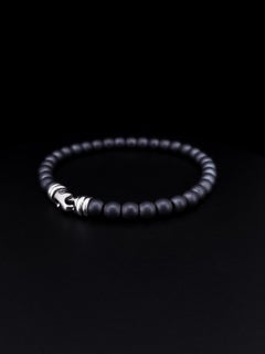 David Yurman Spiritual Beads Bracelet with Matte Gray Beads 6mm