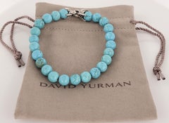 David Yurman Pulsera de cuentas espirituales con cuenta de turquesa de 8 mm