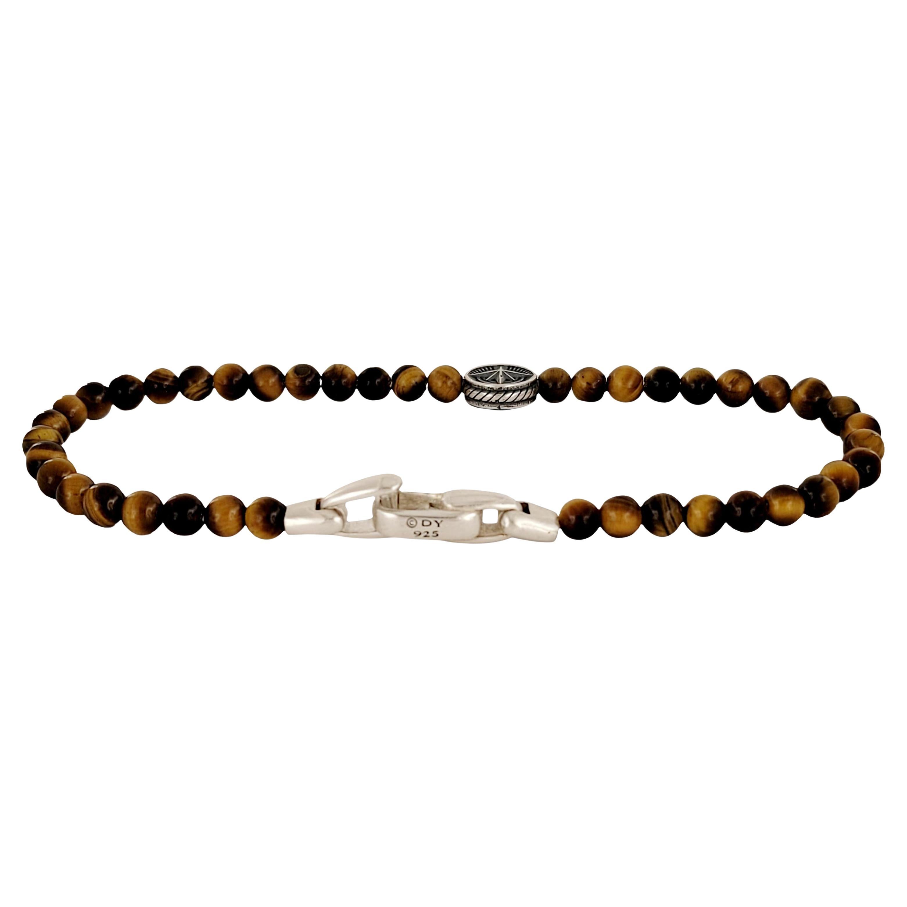 David Yurman Spiritual Beads Compass Bracelet in Tiger-Eye Onyx at Nordstrom
