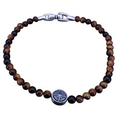 David Yurman Spiritual Beads Compass Bracelet in Tiger-Eye Onyx at Nordstrom