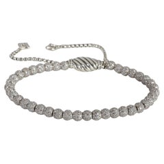 David Yurman Spiritual Beads Diamond Bracelet in Sterling Silver 5 CTW