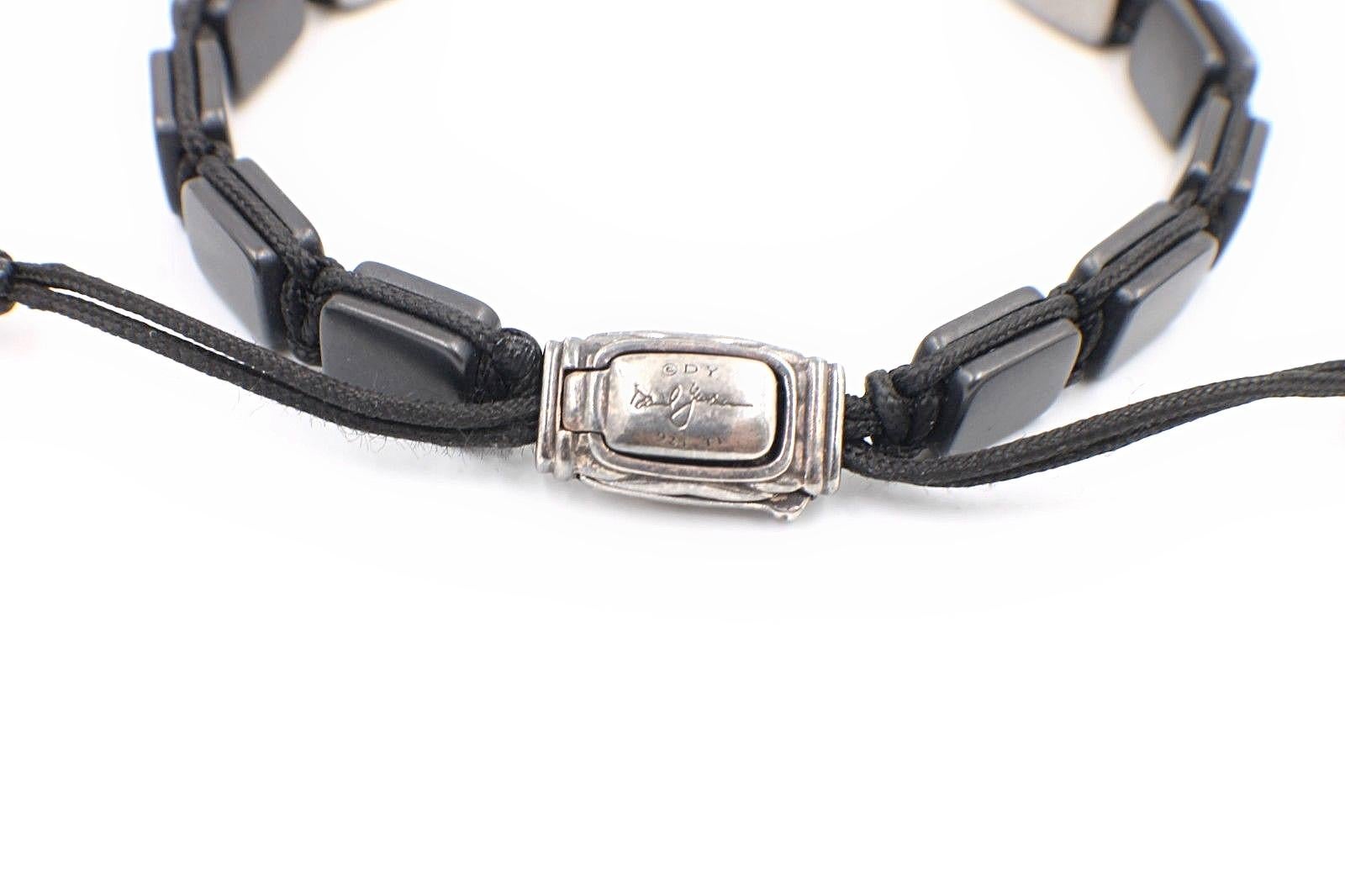 David Yurman Spiritual Perlen Saphire zwei Station Kachel-Armband Sterlingsilber im Angebot 3