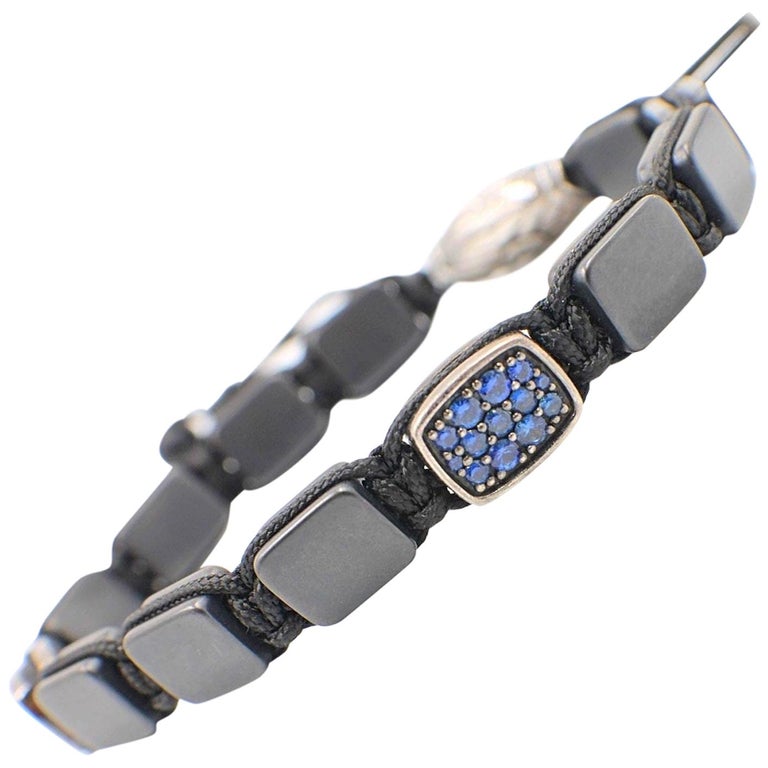 David Yurman Spiritual Beads Sapphires Two Station Tile Bracelet Sterling  Silver For Sale at 1stDibs | david yurman cushion link bracelet with blue  sapphires, dan yurman, david herman bracelet