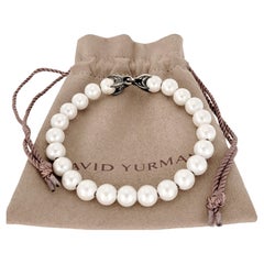 David Yurman Spiritual Mother of pearl beaded  bracelet in Sterling Silver